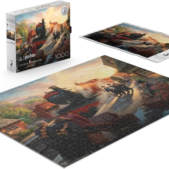 Thomas Kinkade Hogwarts Express Train 1000 Piece Puzzle - Picture 4 of 6